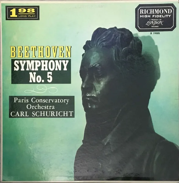 Capa de Beethoven*, Paris Conservatoire Orchestra*, Carl Schuricht — Fifth Symphony