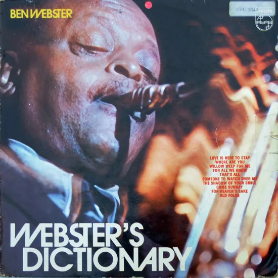 Capa de Ben Webster — Webster's Dictionary