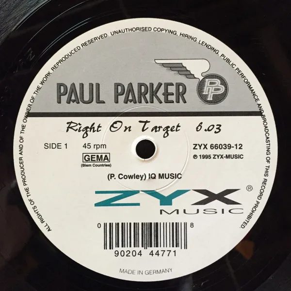 Capa de Paul Parker — Right On Target