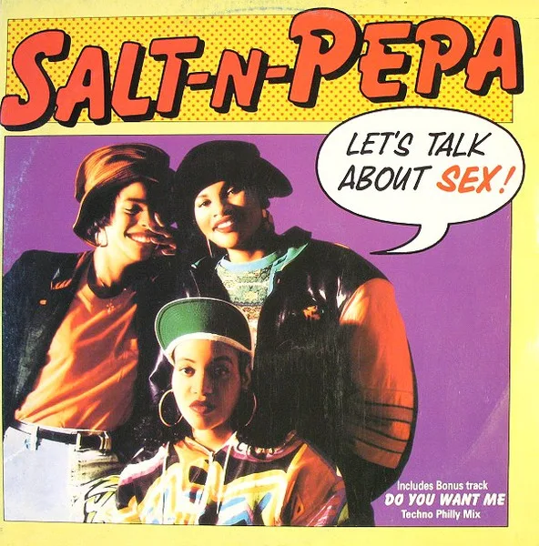 Capa de Salt-N-Pepa* — Let's Talk About Sex!