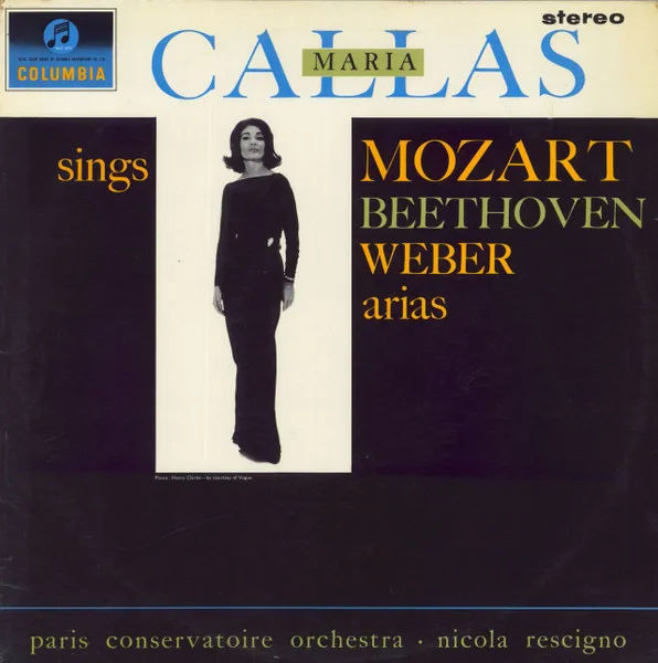 Capa de Maria Callas — Callas Sings Mozart, Weber & Beethoven Arias