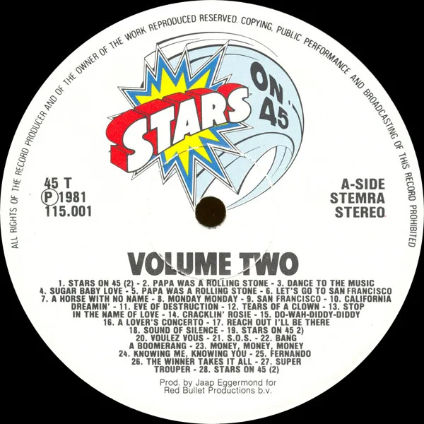 Capa de Stars On 45 — Stars On 45 Vol. 2