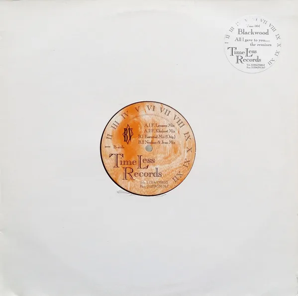 Capa de Blackwood — All I Gave To You (The Remixes)
