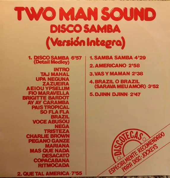 Capa de Two Man Sound — Disco Samba (Versión Integra)
