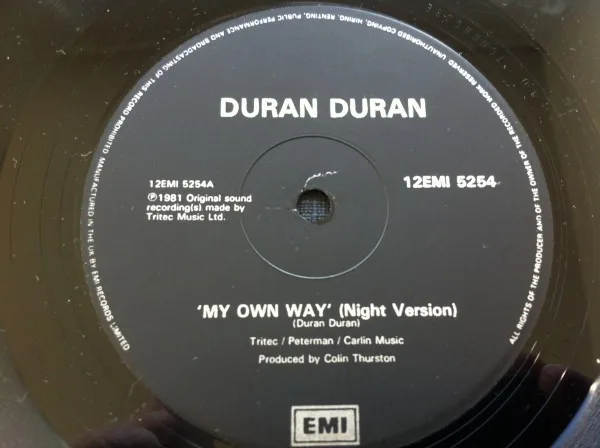 Capa de Duran Duran — My Own Way
