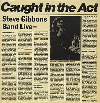 Capa de Steve Gibbons Band — Caught In The Act