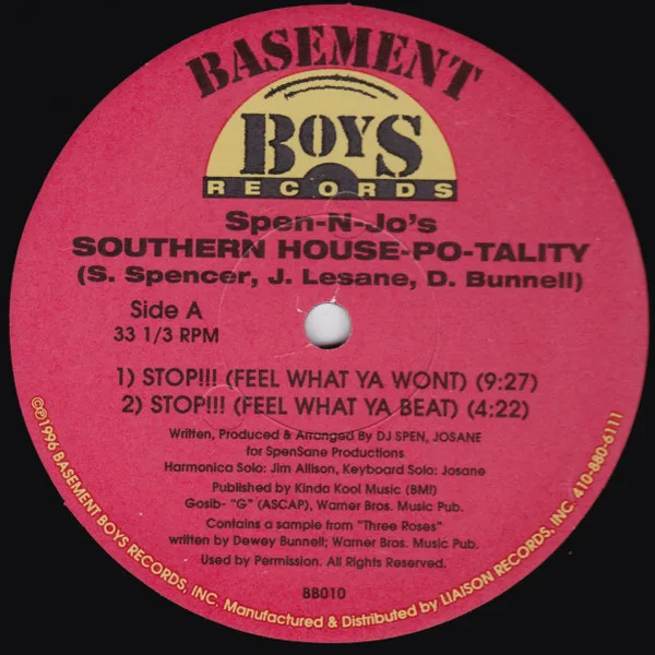 Capa de Spen-N-Jo's Southern House-Po-Tality — Stop!!! (Feel What Ya Wont)