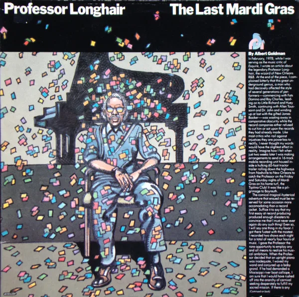 Capa de Professor Longhair — The Last Mardi Gras