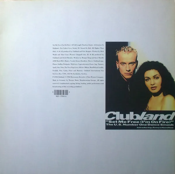 Capa de Clubland; Zemya Hamilton — Set Me Free (I'm On Fire)