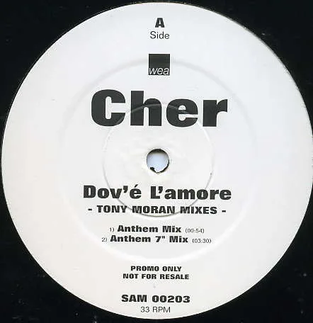 Capa de Cher — Dov'é L'amore