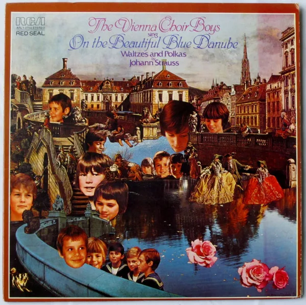 Capa de The Vienna Choir Boys* — On the Beautiful Blue Danube: Waltzes and Polkas by Johann Strauss, Jr