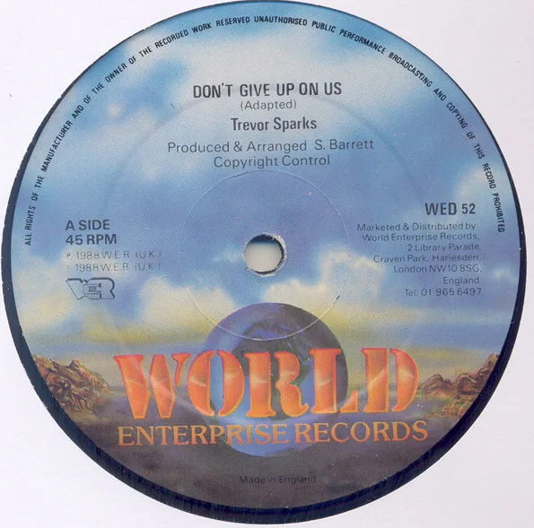 Capa de Trevor Sparks — Don't Give Up On Us