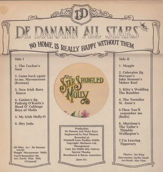 Capa de De Danann All Stars — The Star Spangled Molly