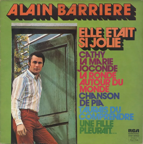 Capa de Alain Barriere* — Elle Etait Si Jolie