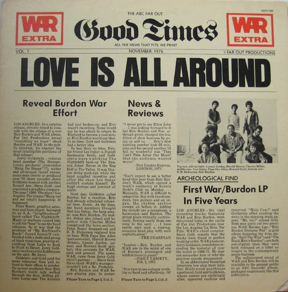 Capa de Eric Burdon & War — Love Is All Around