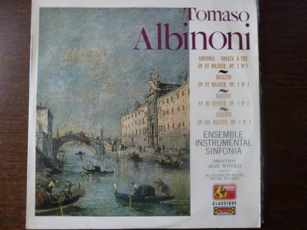 Capa de Tomaso Albinoni, Ensemble Instrumental Sinfonia — Direction : Jean Witold