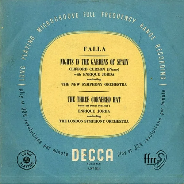 Capa de Manuel De Falla, Clifford Curzon, Enrique Jordá, The New Symphony Orchestra Of London, The London Symphony Orchestra — Falla: NIghts in the Gardens of Spain/The Three Cornered Hat