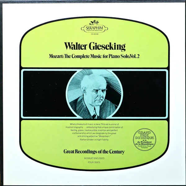 Capa de Walter Gieseking / Mozart* — The Complete Music For Piano Solo, Vol.2