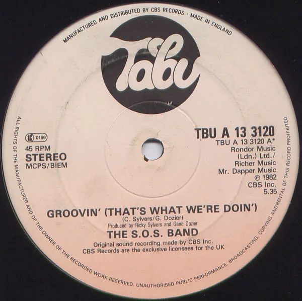 Capa de The S.O.S. Band — Groovin' (That's What We're Doin')