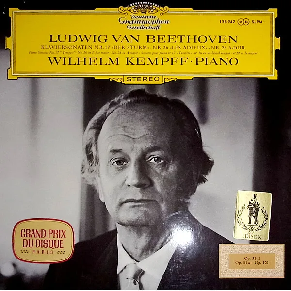 Capa de Ludwig van Beethoven / Wilhelm Kempff — Klaviersonaten »Der Sturm« / »Les Adieux« / Nr. 28 A-dur, Op. 101