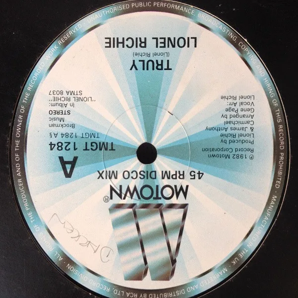 Capa de Lionel Richie — Truly