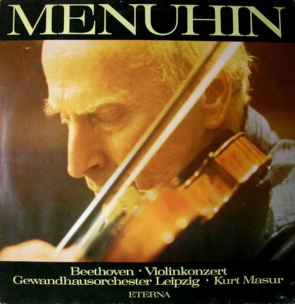 Capa de Beethoven* — Menuhin*, Gewandhausorchester Leipzig, Kurt Masur