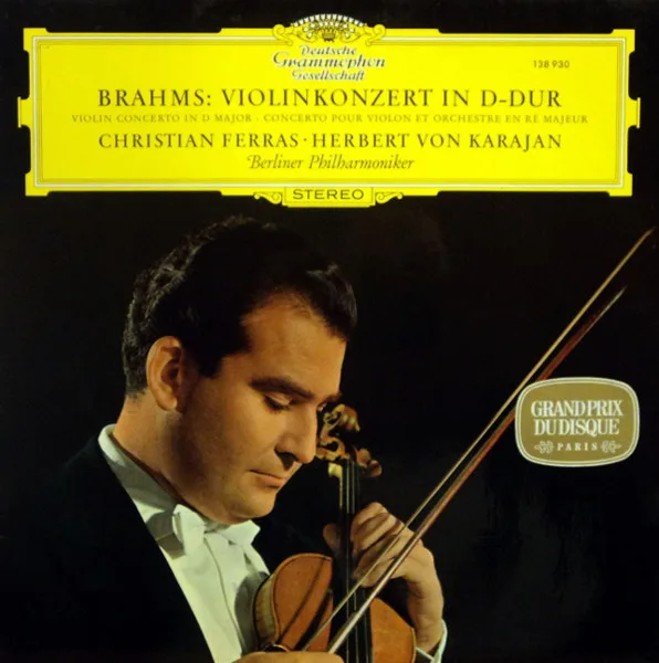 Capa de Johannes Brahms — Christian Ferras · Herbert von Karajan — Berliner Philharmoniker