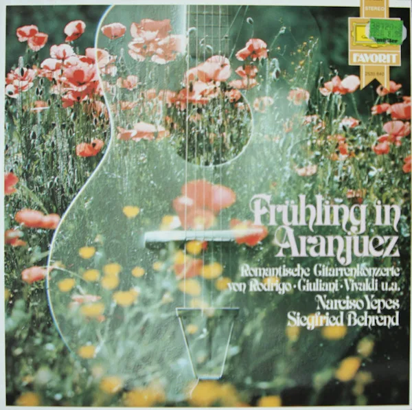 Capa de Joaquín Rodrigo · Salvador Bacarisse · Mauro Giuliani (2) · Antonio Vivaldi · Ferdinando Carulli* — Narciso Yepes + Siegfried Behrend