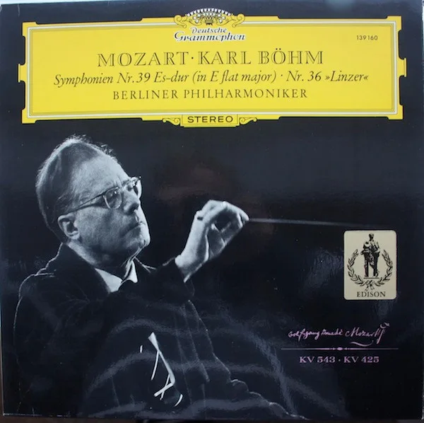 Capa de Mozart* / Karl Böhm, Berliner Philharmoniker — Symphonien Nr. 39 Es-Dur (In E Flat Major), Nr. 36 (Linzer)