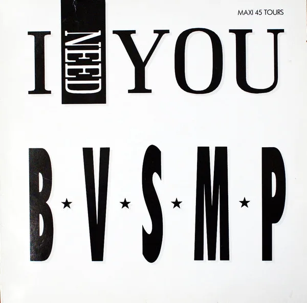 Capa de B.V.S.M.P. — I Need You