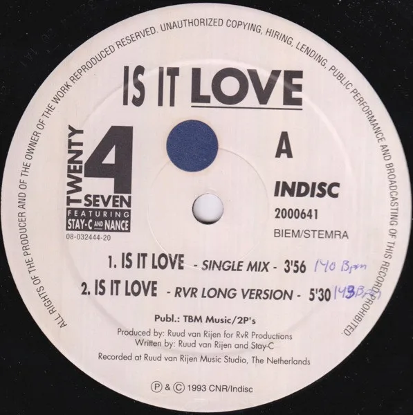 Capa de Twenty 4 Seven Featuring Stay-C And Nance — Is It Love