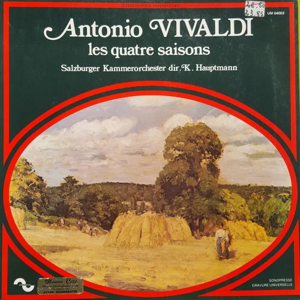 Capa de Antonio Vivaldi — Salzburger Kammerorchester, Karl Hauptmann