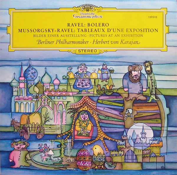 Capa de Ravel* / Mussorgsky* — Ravel* – Berliner Philharmoniker · Herbert von Karajan