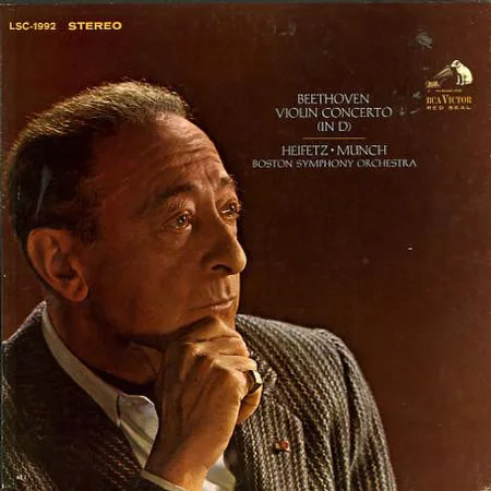 Capa de Beethoven*, Heifetz* • Munch*, Boston Symphony Orchestra — Violin Concerto (In D)