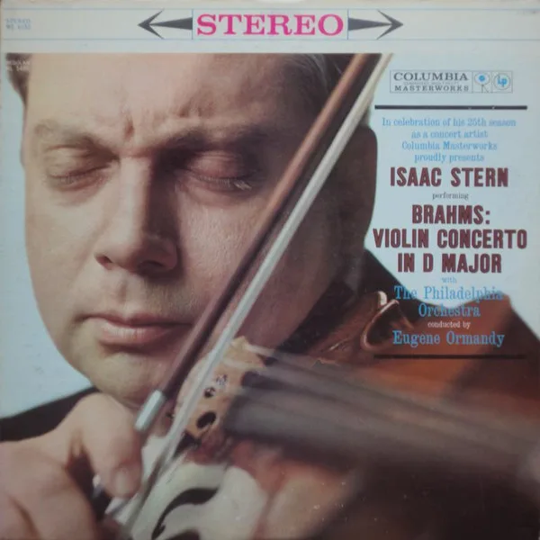 Capa de Brahms*, Isaac Stern — Violin Concerto In D Major