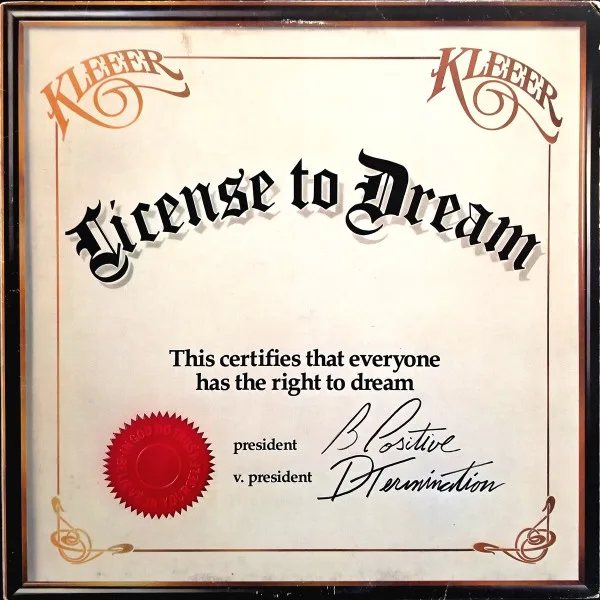 Capa de Kleeer — License To Dream