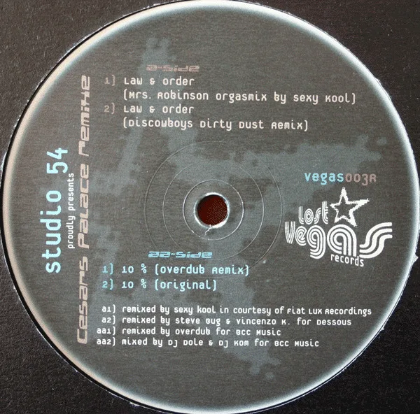 Capa de Studio 54 — Life At Cesars Palace Remixes