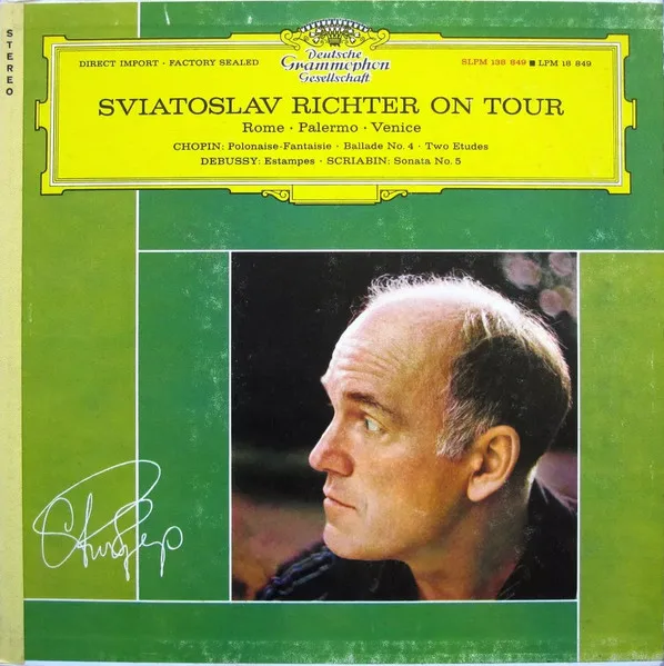 Capa de Chopin*, Debussy*, Scriabin*, Sviatoslav Richter — Sviatoslav Richter On Tour